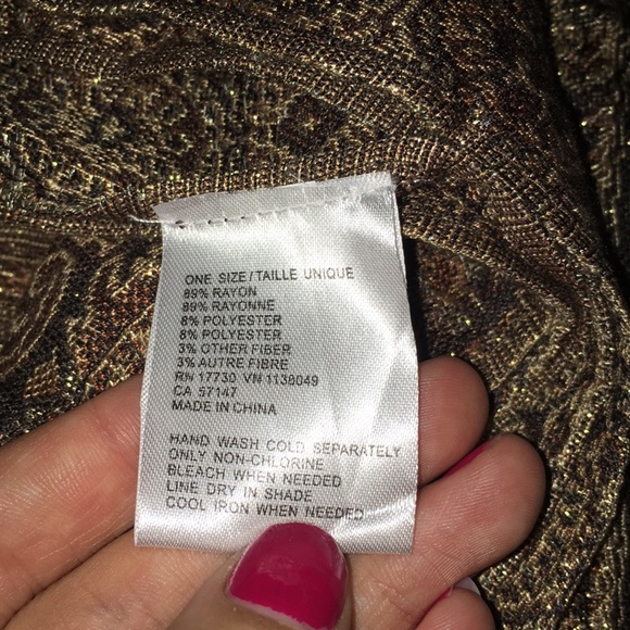 Brown glittery scarf or light shawl - Picture 2 of 2